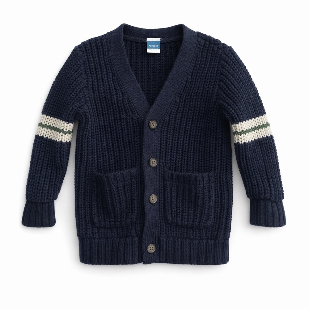 Old Navy Kids Navy Blue Knit Cardigan – 12–18M – Excellent Condition